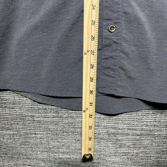 Swiss Tech Shirt Men's L Blue Long Sleeve Button Nylon Outdoor Hiking SM48Y120 - Picture 7 of 13